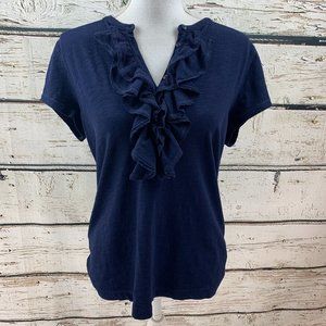 Ralph Lauren Women's Top Short Sleeve Blue L